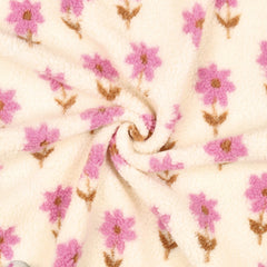 Teddy Stoff Jacquard Cute Flowers