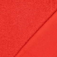 Reststück: 1,00m - Doubleface Teddy Fleece Mira rot