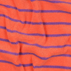 Frottee Stoff Yarn Dyed Sripes by Poppy - orange/lila