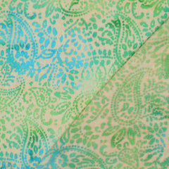 Handgefertigte Batik Viskose - hellgrün/türkis