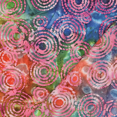 Handgefertigte Batik Baumwolle - multicolor