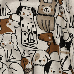 Canvas Leinen Optik Natural Dogs