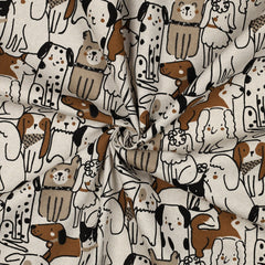 Canvas Leinen Optik Natural Dogs