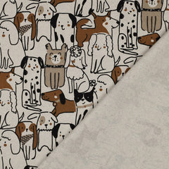 Canvas Leinen Optik Natural Dogs