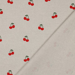 Canvas Leinen Optik Natural Cherries
