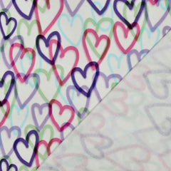 Sweatshirtstoff Digital Herzen