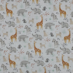 Double Gauze Musselin Safari Animals