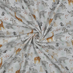 Double Gauze Musselin Safari Animals