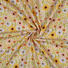 Double Gauze Musselin Sommer Blumen