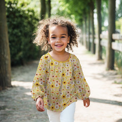 Double Gauze Musselin Sommer Blumen