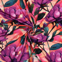 Viskosejersey Digital Gitte Flower