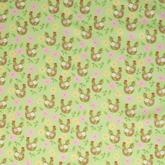 Baumwoll Webware Happy Easter Hühner