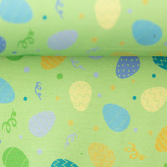 Baumwoll Webware Happy Easter Ostereier