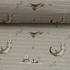Baumwolljersey Küstenliebe Otter by Christiane Zielinski