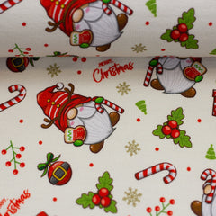 Sweatshirtstoff Holly Weihnachtswichtel