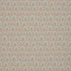 Reststück. 1,00m Baumwolljersey Landkind Sterne by Mrs Mint Design hellbraun