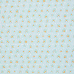 Reststück. 1,00m Baumwolljersey Landkind Sterne by Mrs Mint Design hellblau