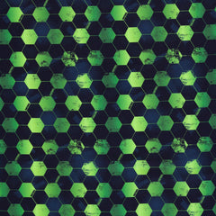 Baumwollstoff Fussball Hexagon schwarz