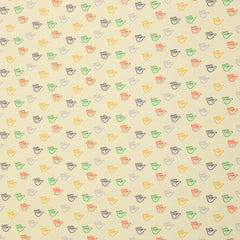 Reststück: 1,40 Baumwolljersey  beige bunte Hände