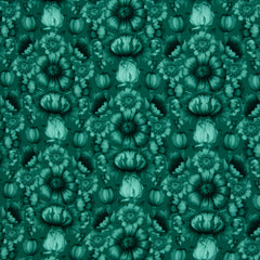 Viskosewebware Victorian Damask Tint by Bienvenido Colorido - 267 smaragd