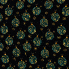 Sweatshirt Stoff Holly Weihnachtskugeln