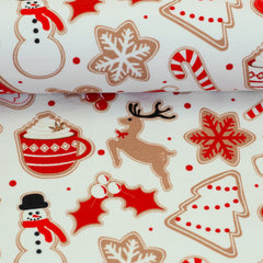 Sweatshirt Stoff Holly Lebkuchen & Co