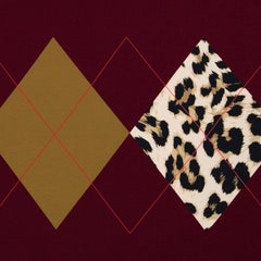 Panel French Terry Geoluxe Argyle by ki-ba-do - Leo 338 burgundy