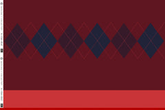 Panel French Terry Geoluxe Argyle by ki-ba-do - 338 burgundy