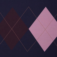 Panel French Terry Geoluxe Argyle by ki-ba-do - 596 nachtblau