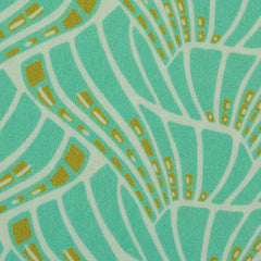 Reststück: 1,50m - Viskosestoff "Bienvenido Coloriodo" Vienna Coral in mint ocker