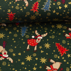 Baumwoll Webware Rudolf - 565 grün