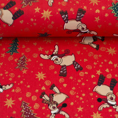 Baumwoll Webware Rudolf - 637 rot
