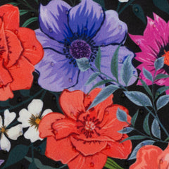 Steppsamt mit Punktprägung Samos Blumen - Design 1