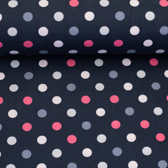 Reststück: 1,20m - Baumwollstoff Dark Floral Romance Dots