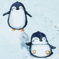 French Terry Arctic Pinguine by Christiane Zielinski