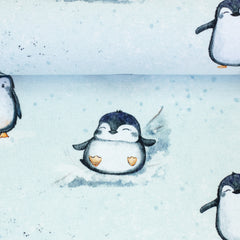 French Terry Arctic Pinguine by Christiane Zielinski