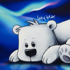 Kissen Panel Velvet On The Rocks - Lazy Bear by Thorsten Berger
