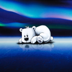 Sweatshirt Panel On The Rocks - Eisbär Polarlichter by Thorsten Berger