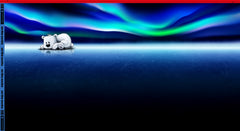 Sweatshirt Panel On The Rocks - Eisbär Polarlichter by Thorsten Berger