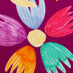 Reststück: 0,75m - Baumwolljersey Flowerpop Flowers by Hip Som Hap beere