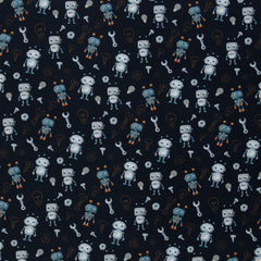 Baumwolljersey Hello Robot ! by Mrs. Mint Design