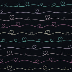Baumwolljersey Scribble Hearts by Mrs Mint Design