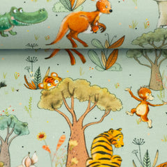 Baumwolljersey Safari Animals