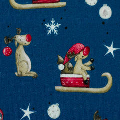 Sweatshirtstoff Winterwonderland jeansblau by Sabine Marschall