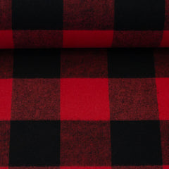 Flanell Maverick Klassik rot/schwarz