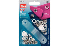 10 Druckknöpfe Jersey PRYM weiß, 10 mm