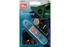 10 Druckknöpfe Sport & Camping PRYM brüniert, 15 mm