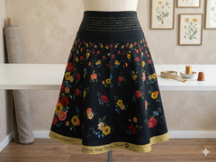 Panel Baumwolljersey Blooming Skirt by Nina von Herzbeet