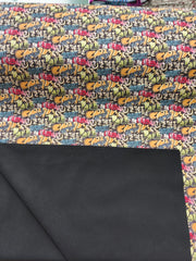 Reststück : 1,20 m Softshell-bunte Schrift