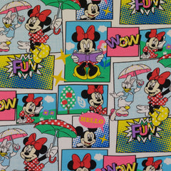 Reststück: 1,20 Lizenz Baumwolljersey Disney Minnie Mouse All Over Muster